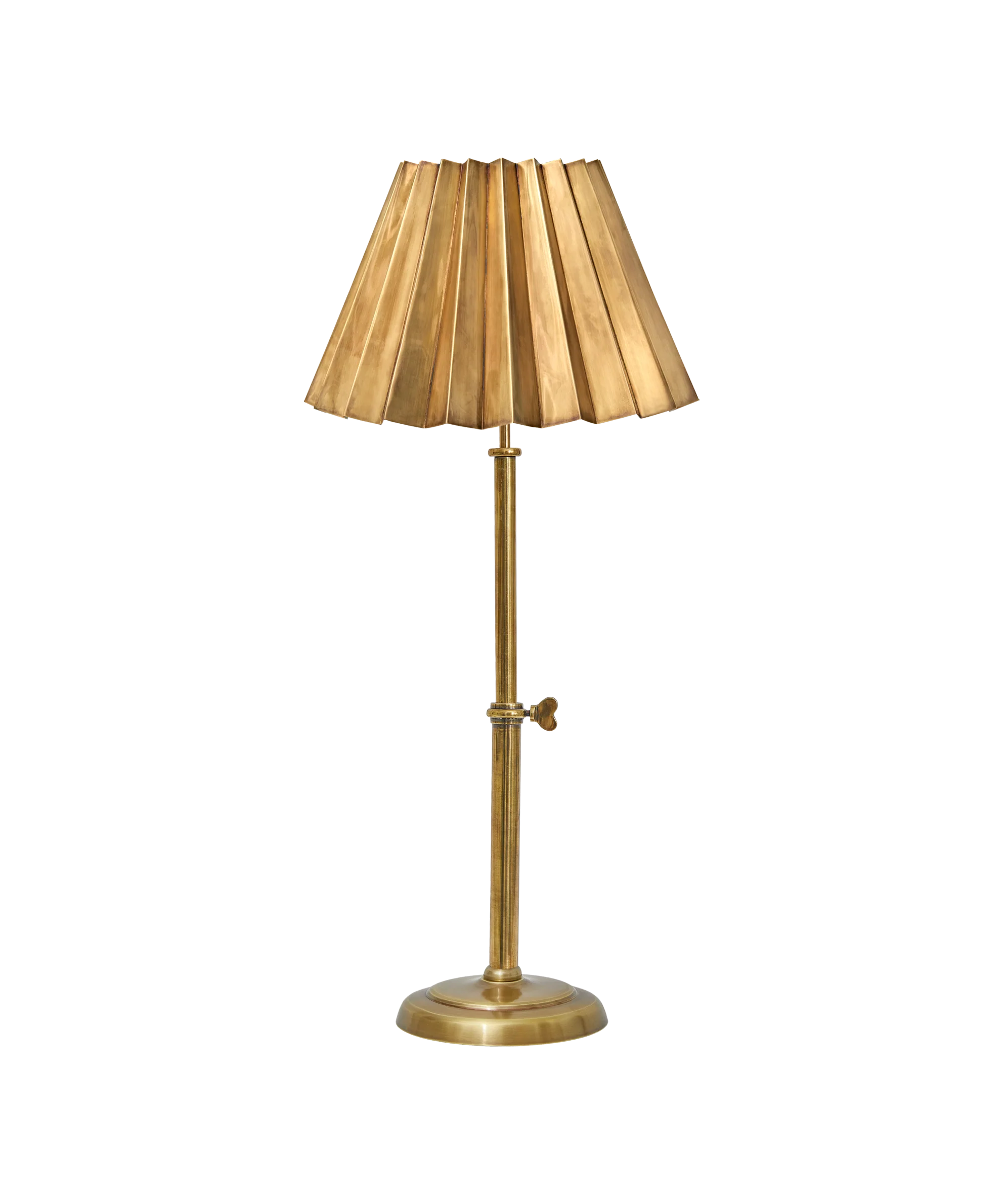 Adjustable Brass Lamp, Large Shade - Image 4