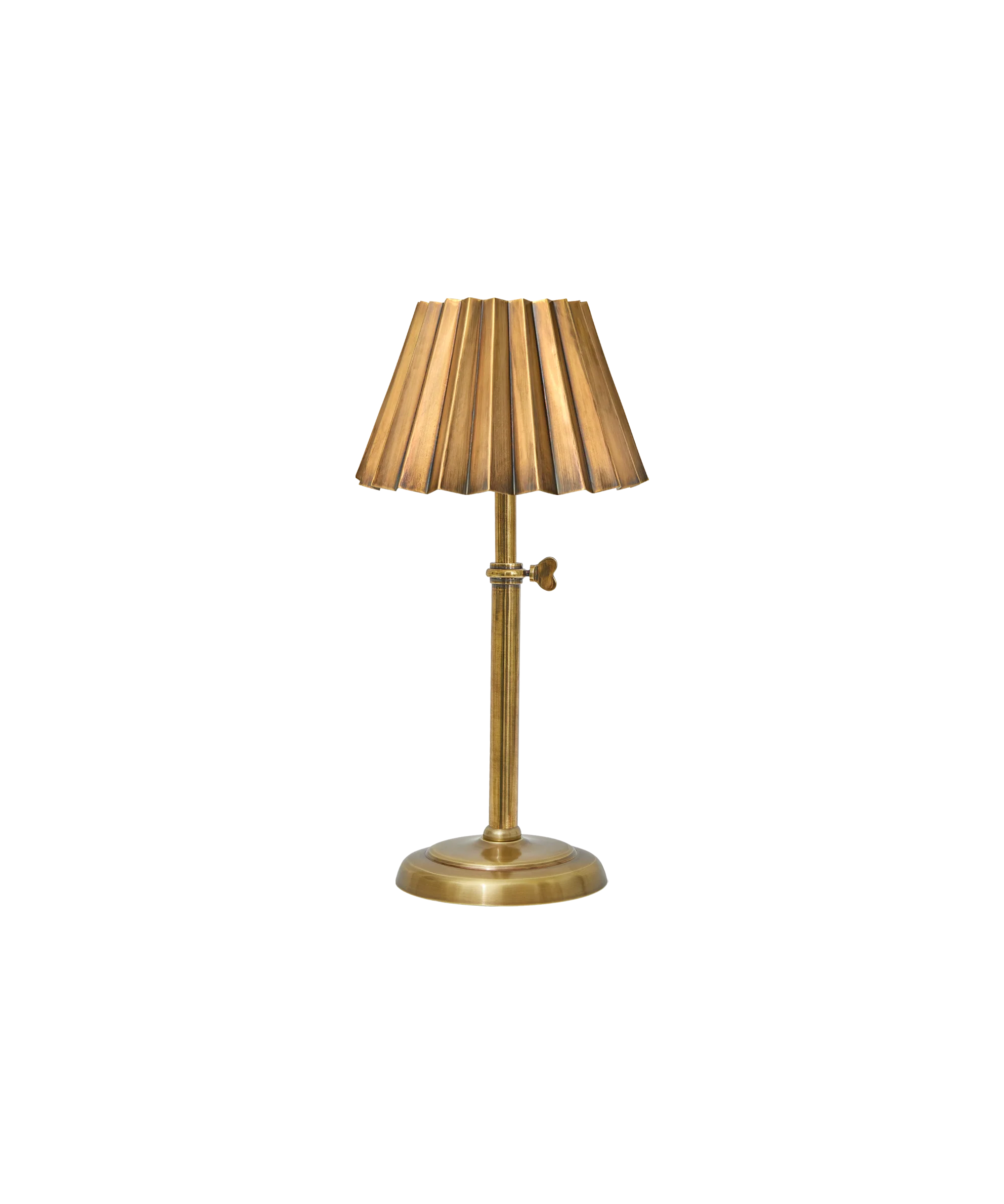Adjustable Brass Lamp Base, Small Shade