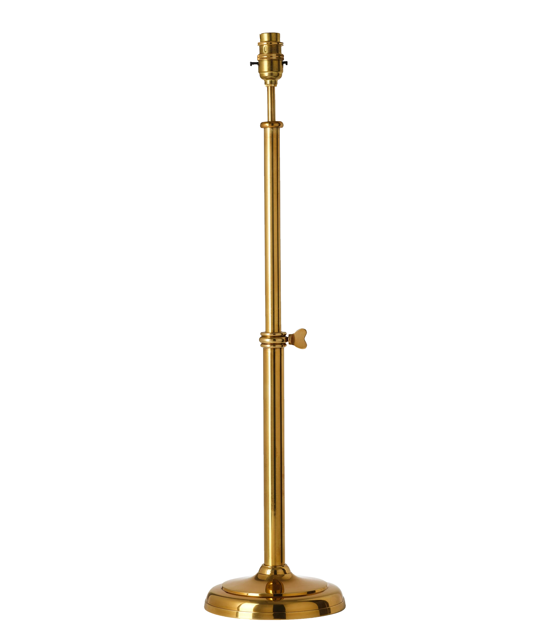 Adjustable Table Lamp Base, Brass