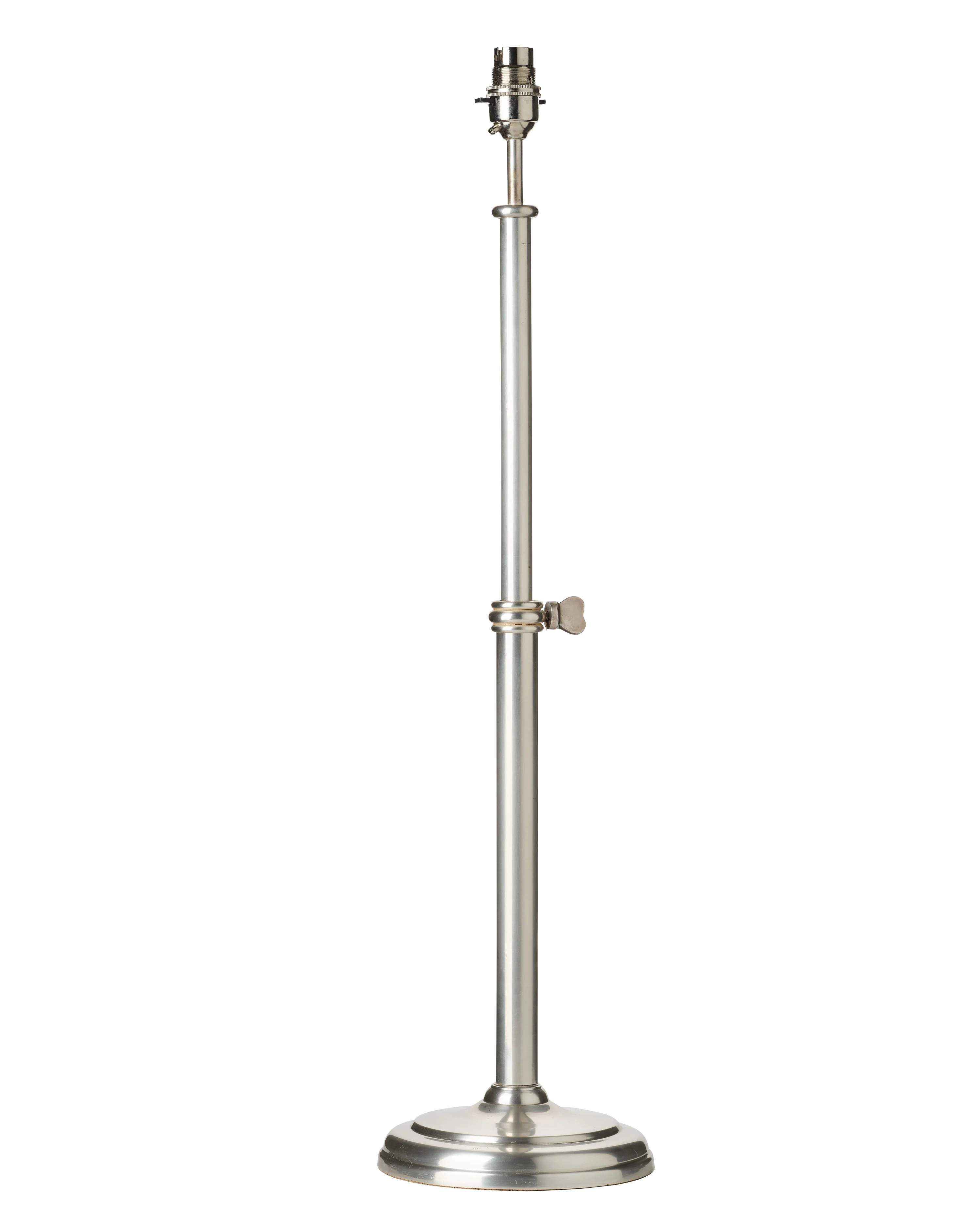 Adjustable Table Lamp Base, Silver