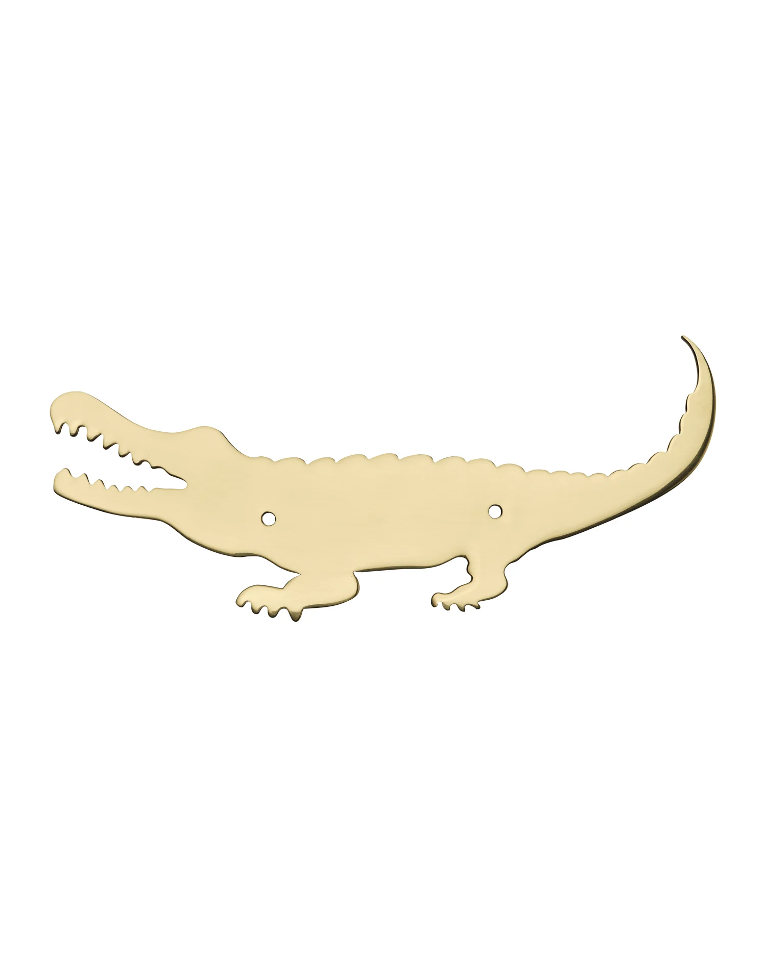 Crocodile Backplate, Polished Brass