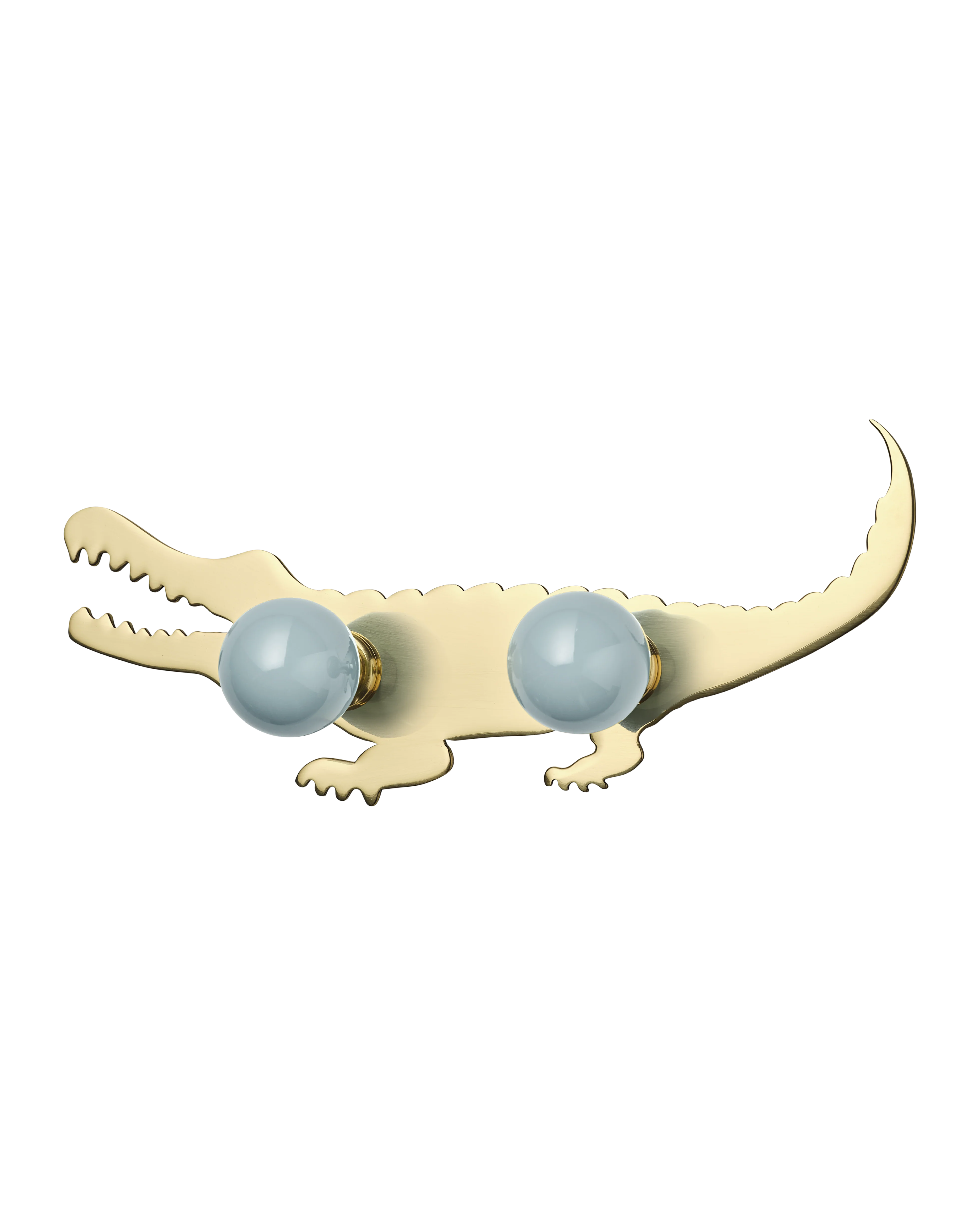 Crocodile Backplate, Polished Brass - Image 4