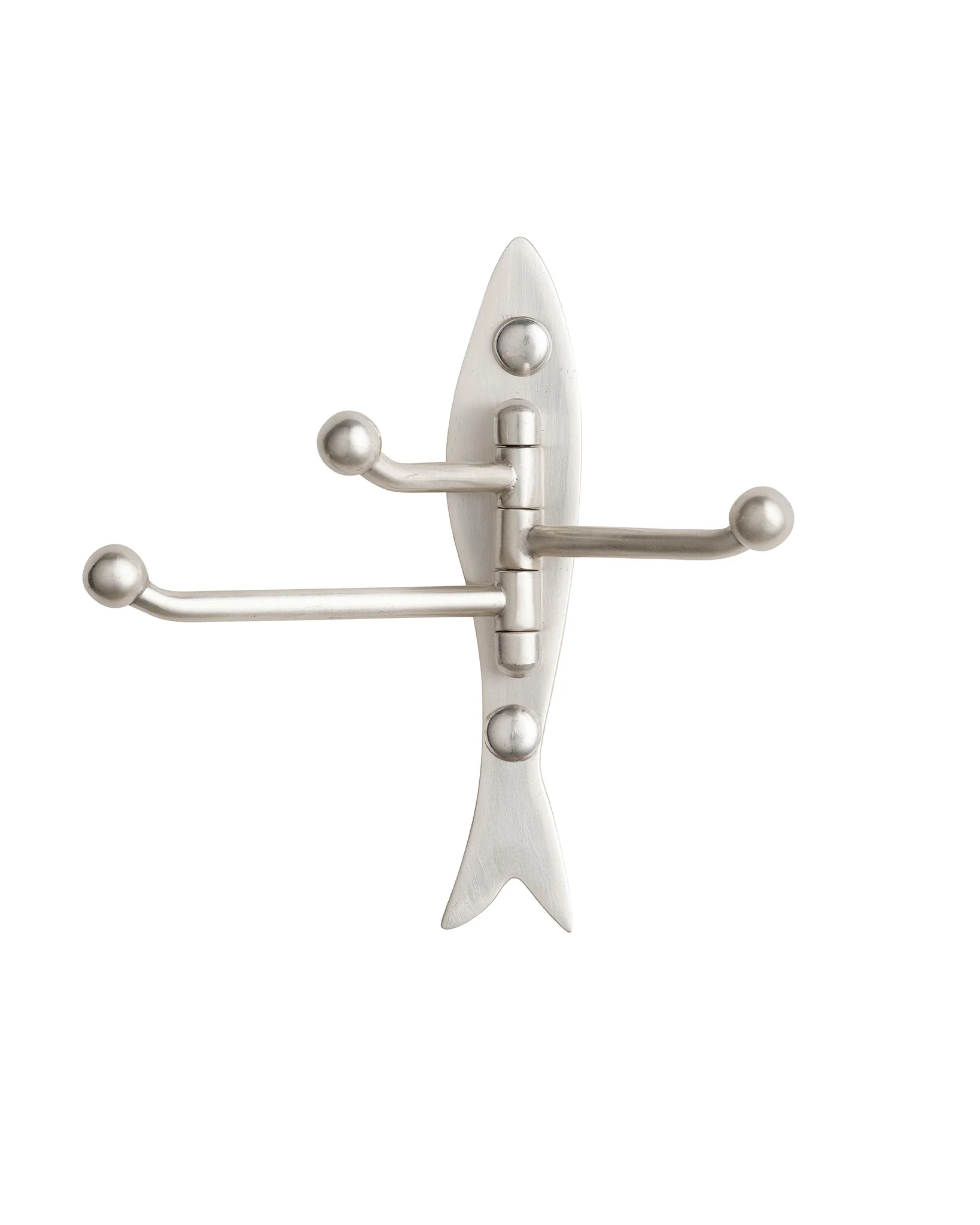 Fish Swing Arm Hook, Brushed Nickel - Image 3