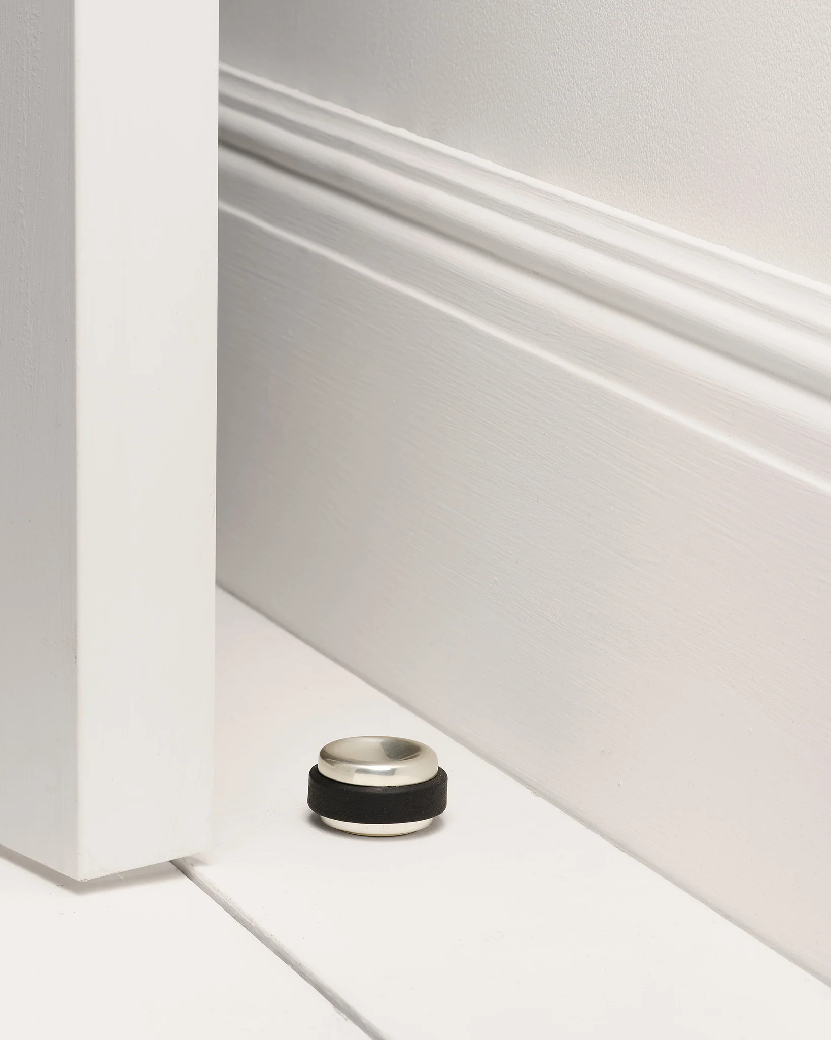 Floor Door Stop, Brushed Nickel