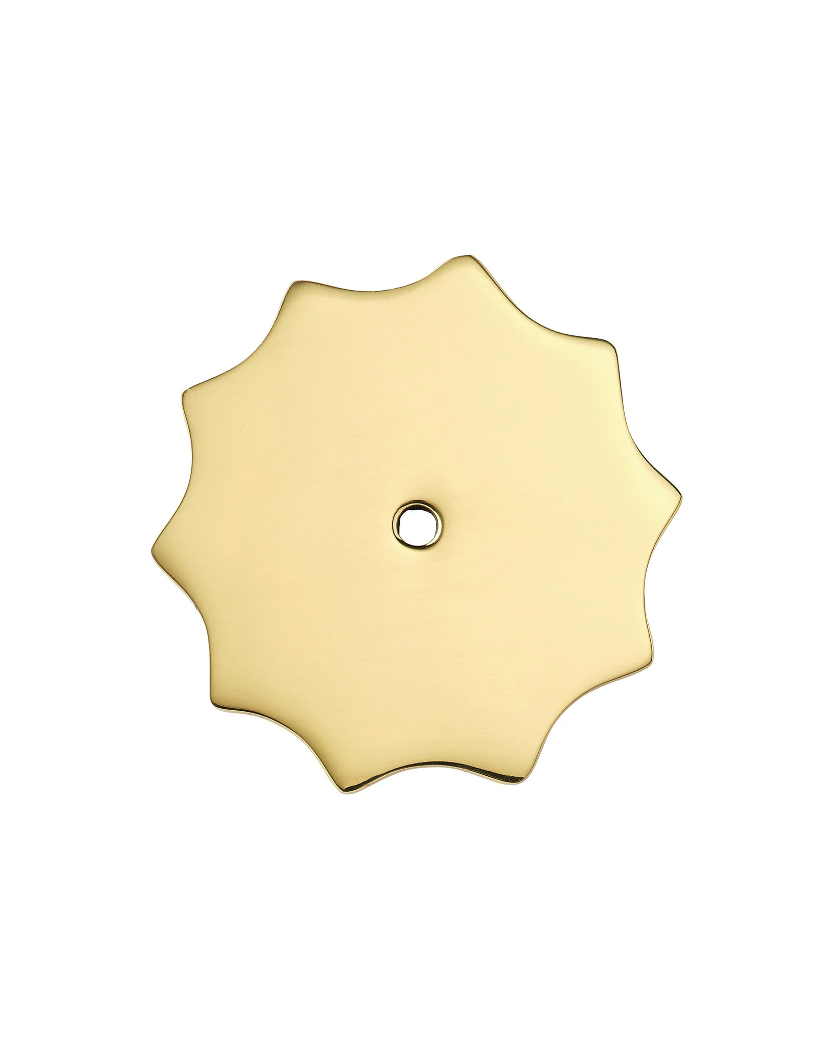 Large Wave Backplate, Polished Brass