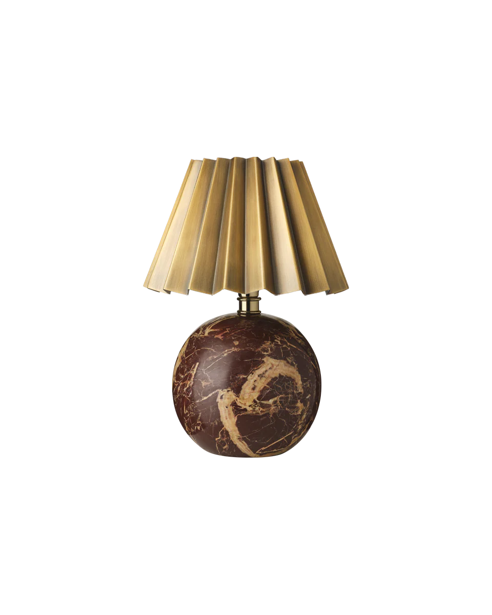 Marble Ball Lamp Base, Red - Image 4