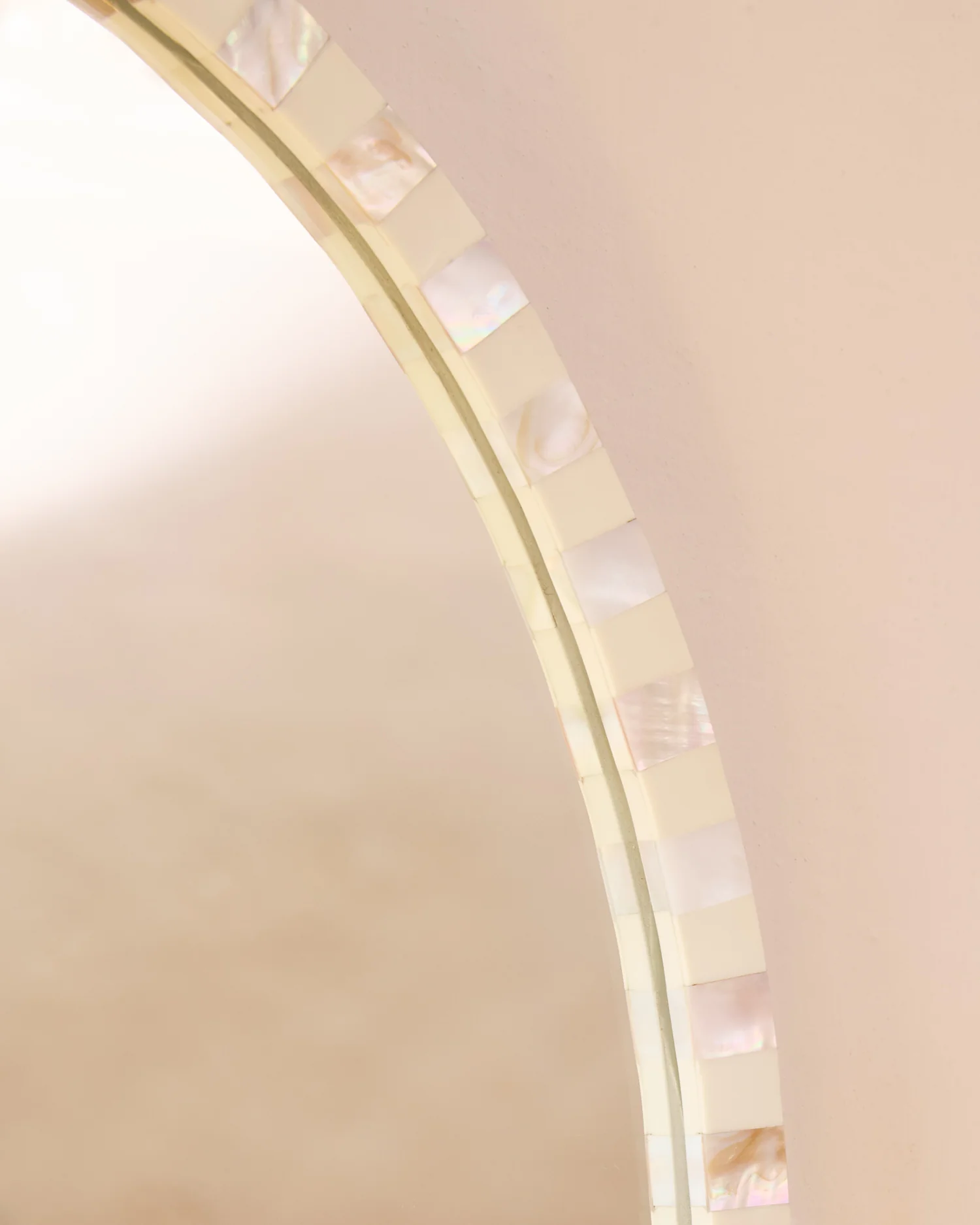 Pearl Oval Mirror, Milk - Image 6