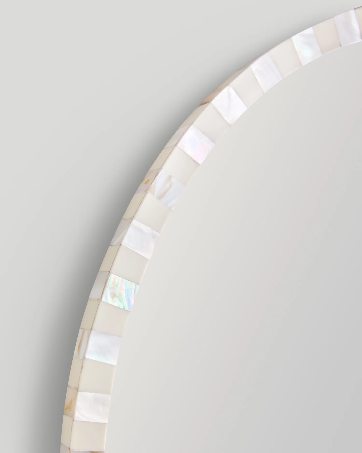 Pearl Oval Mirror, Milk - Image 8