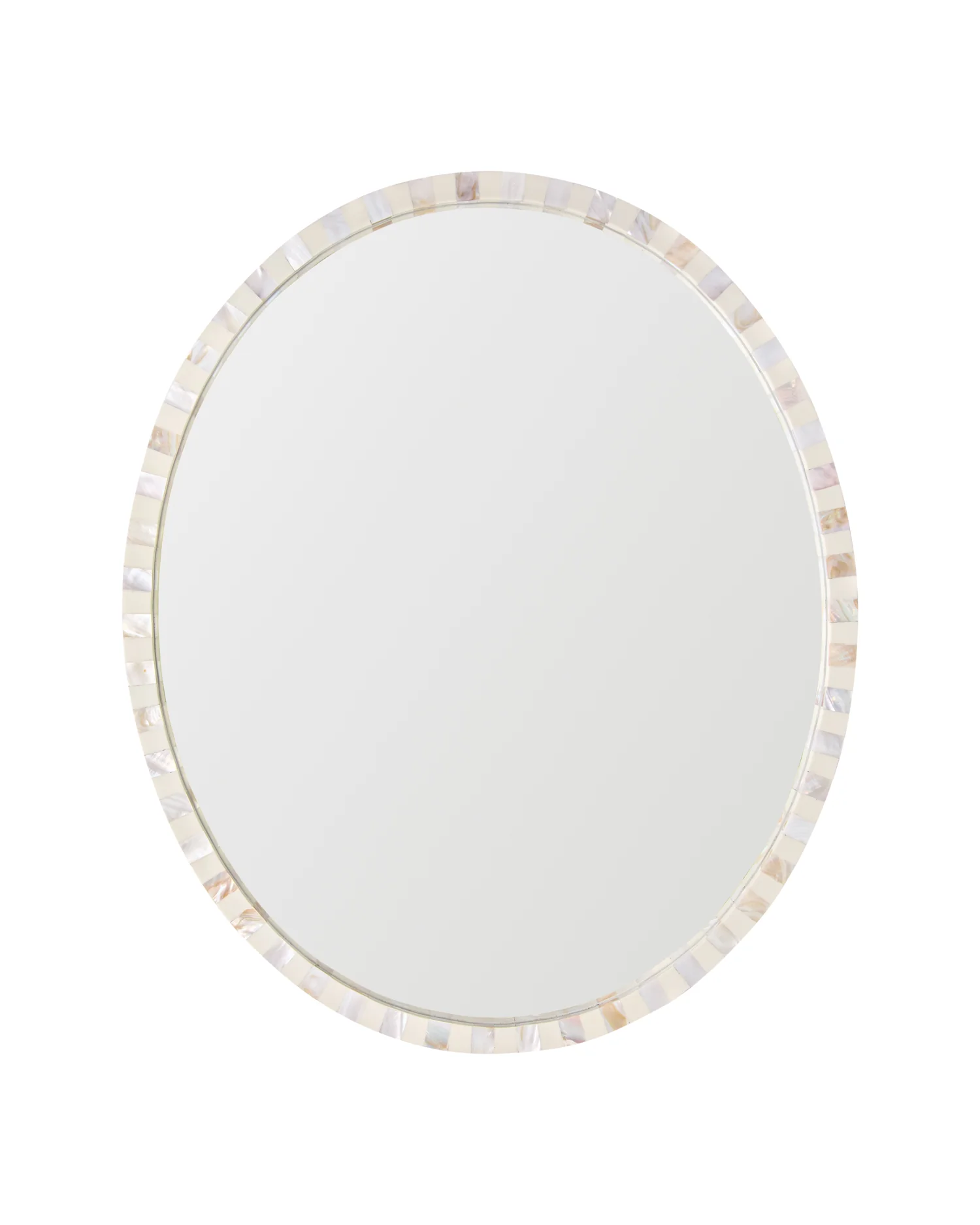 Pearl Oval Mirror, Milk - Image 9
