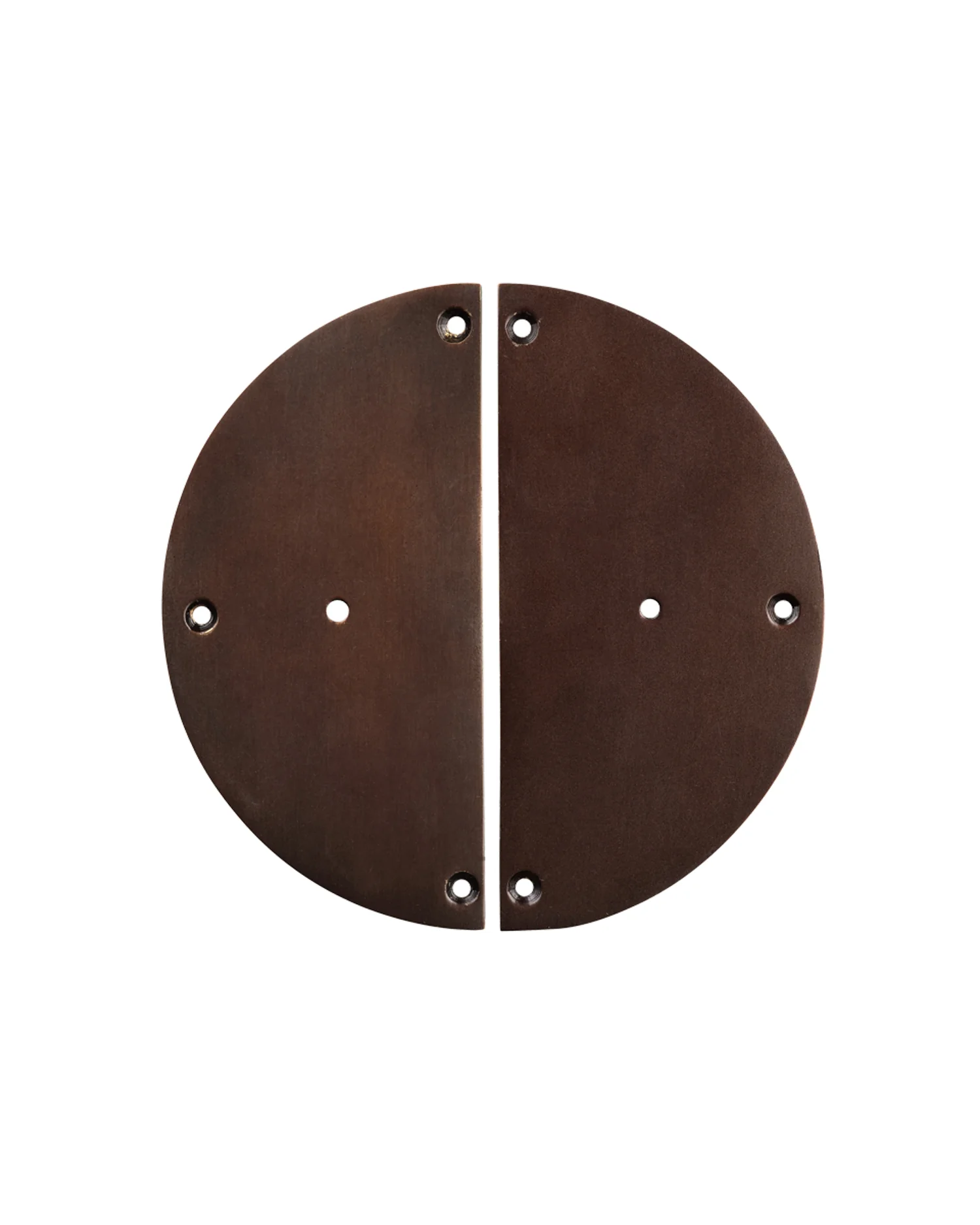 Pair of Circle Backplates, Blackened Bronze - Image 5