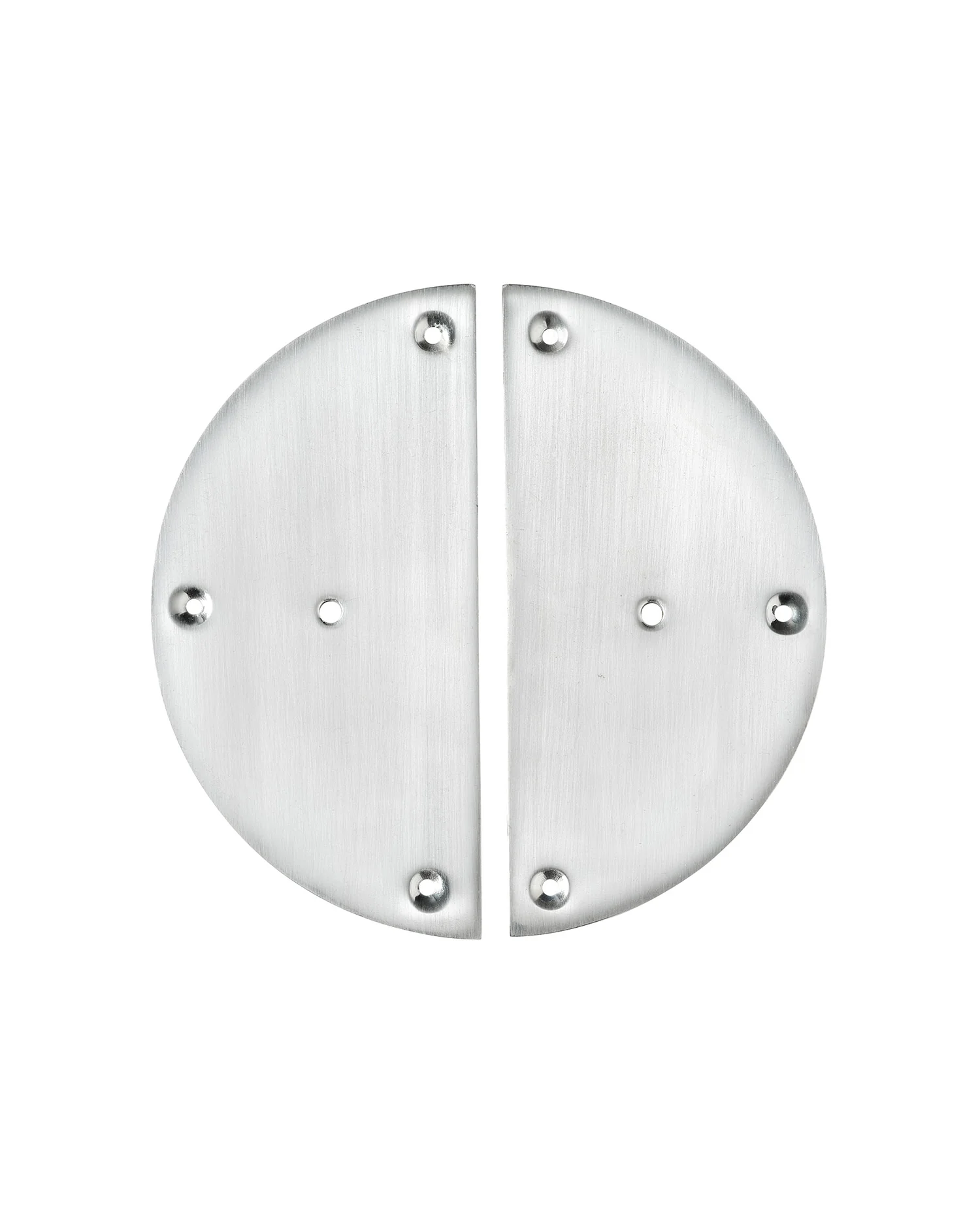 Pair of Circle Backplates, Brushed Nickel - Image 3