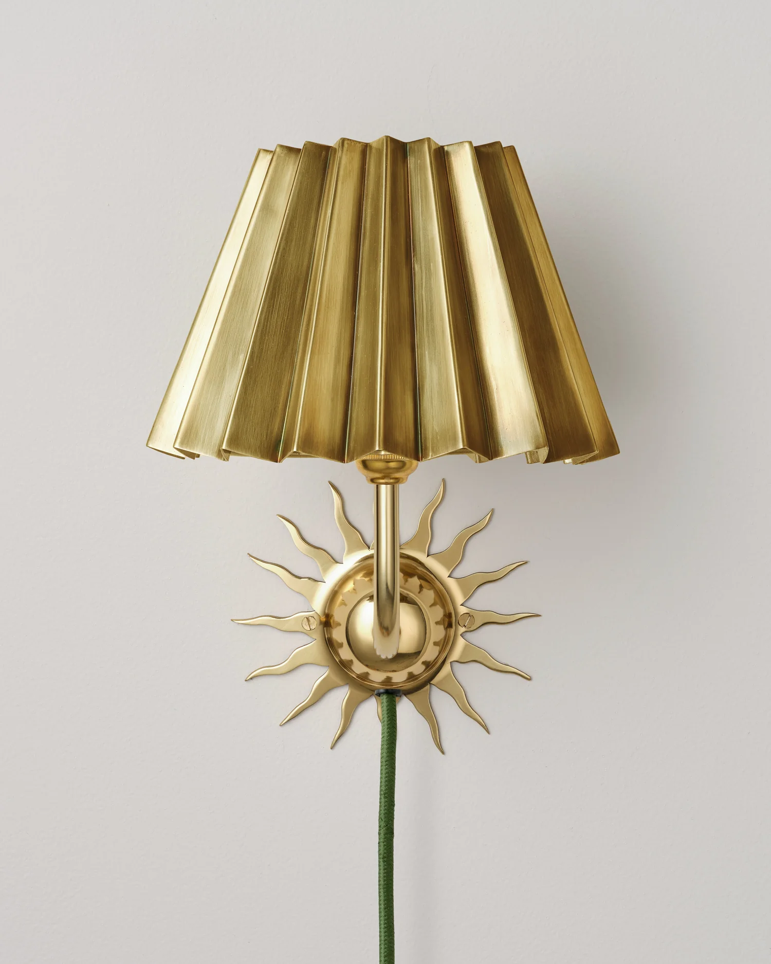 Pleated Lampshade, Brass, Mini - Image 5