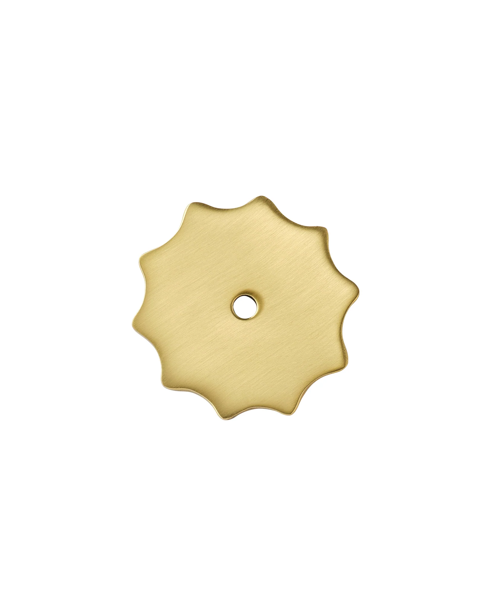 Small Wave Backplate, Aged Brass - Image 3