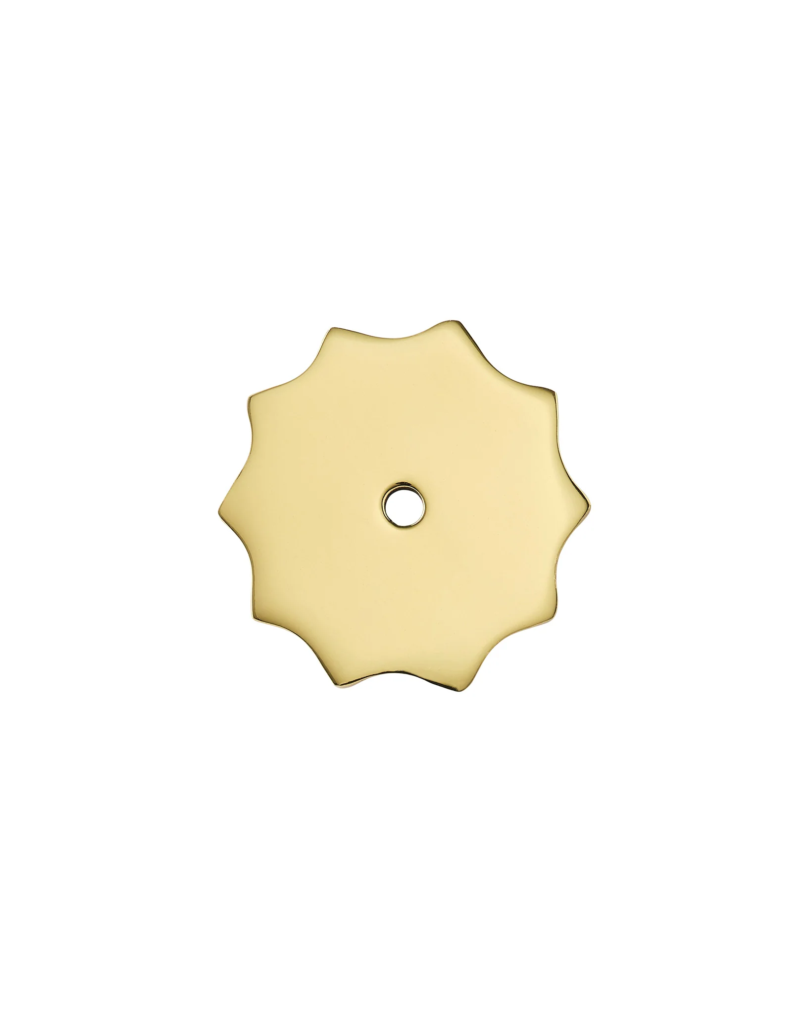 Small Wave Backplate, Polished Brass