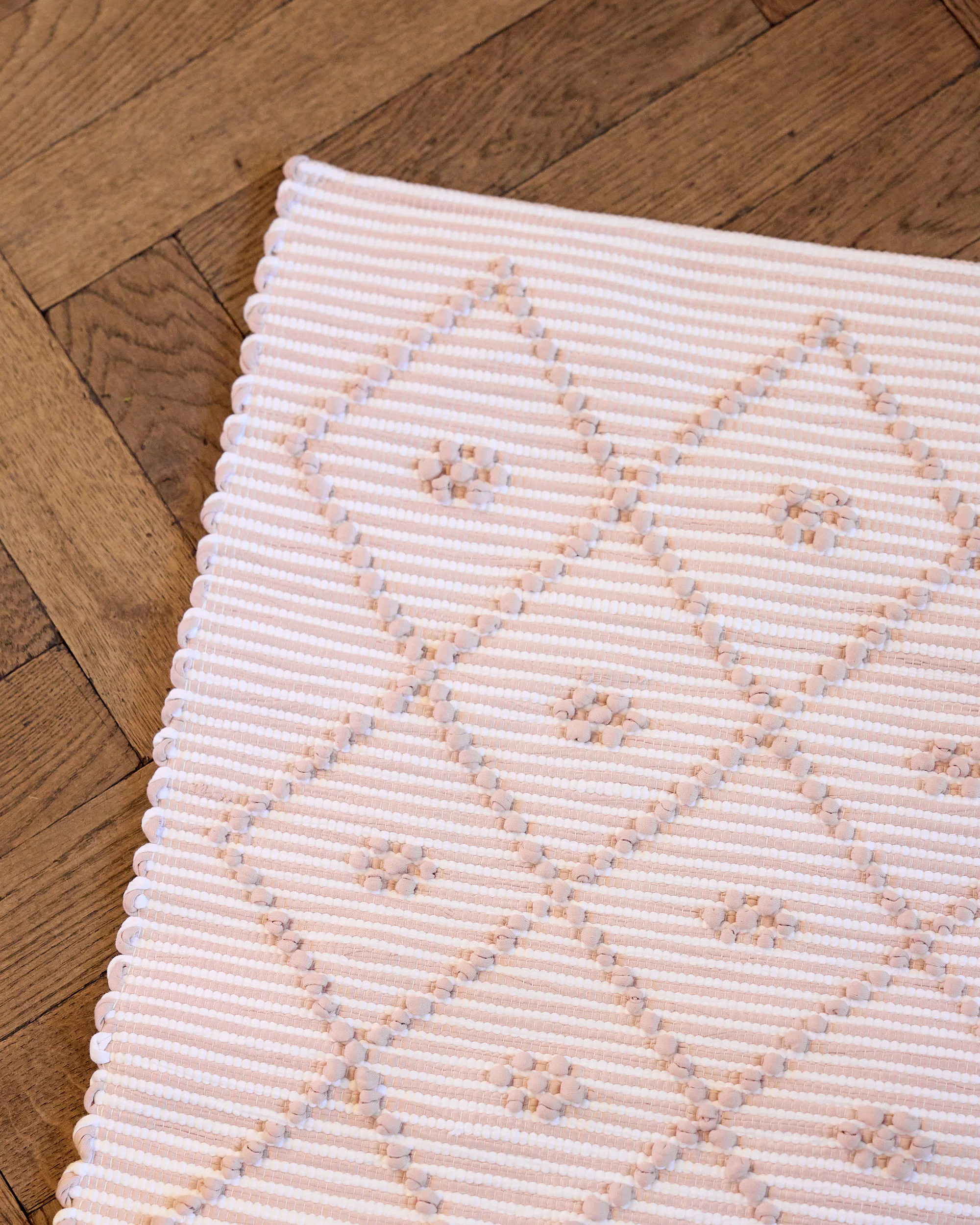 Stripe Bathmat, Powder Pink - Image 3
