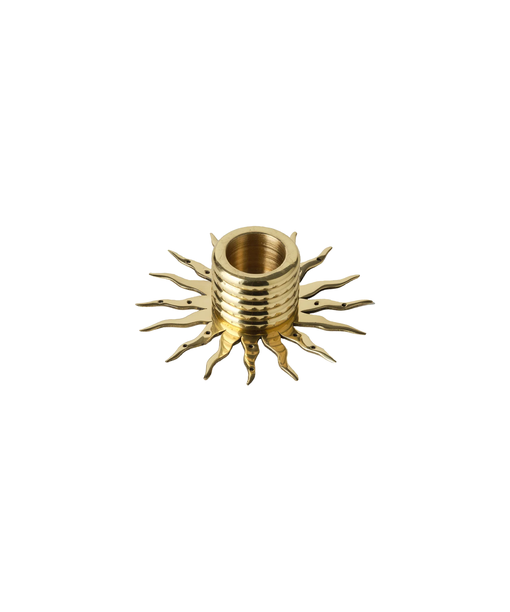 Sunburst Candle Holder, Brass - Image 6