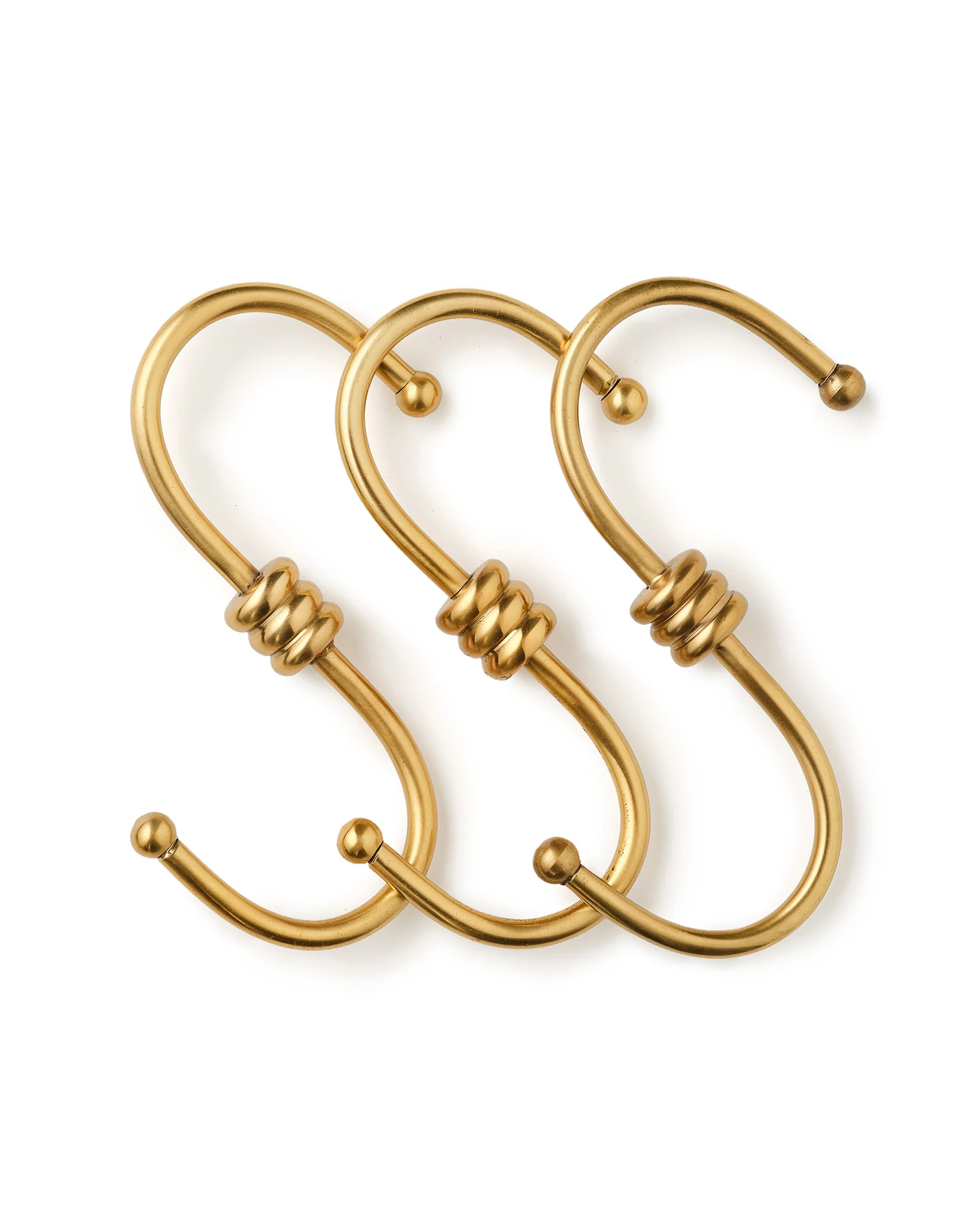 Tay S-Hook Set, Aged Brass - Image 3