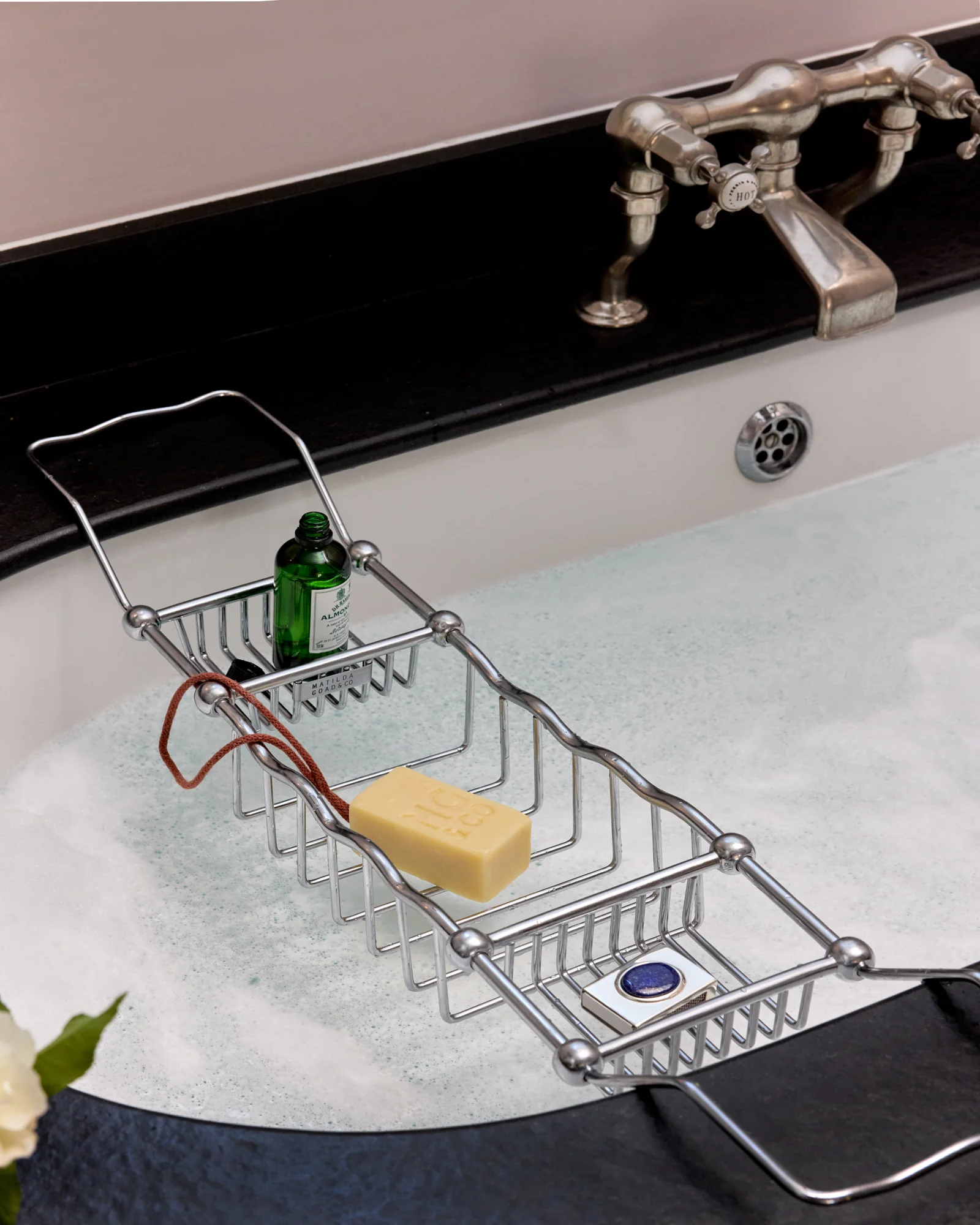 Wave Bath Caddy, Nickel - Image 2